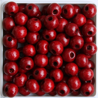 Holzperlen 8 mm weinrot 1000 St&uuml;ck