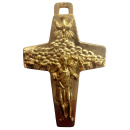 Kreuz "Guter Hirte", goldfarben, 3,8 cm