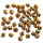 Spacer-Perlen goldfarben, Doppelkegel, verziert, 5 x 4,5 mm, 60 Stück