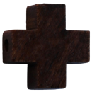 kleines Holzkreuz, quadratisch, nußbraun, 1,5 cm,...