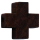 kleines Holzkreuz, quadratisch, nußbraun, 1,5 cm, mittig gebohrt