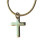 Kreuz echt vergoldet, Länge 1,3 cm, mit vergoldeter Kette, in edler Schmuckschachtel