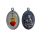 Serie "Wundenrosenkranz", oval, silberfarben ( 1 gr. Medaille, 4 kl. Medaillen, 1 Herzstück )