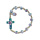 Armband - Rosenkranz grün, Perlen und Kreuz echt cloisonnè