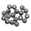 Metallperlen mit Rose, silberfarben, 6 mm, 1000 Stk.