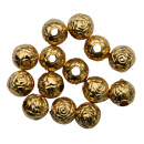 Metallperlen mit Rose, goldfarben, 6 mm, 1000 Stk.