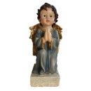 Statue "knieender Engel", H= 23 cm, blau