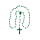 Rosenkranz aus Kunststoff, grün