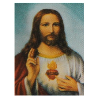 Aufkleber 2x3 cm, 18 Stk./Bogen, Herz Jesu