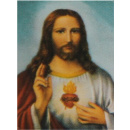 Aufkleber 2x3 cm, 18 Stk./Bogen, "Herz Jesu"