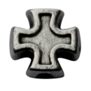 Metallperle Kreuz 7 mm, silberfarben