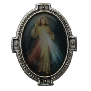 Autoplakette "Barmherziger Jesus", magnetisch, 4,2 cm