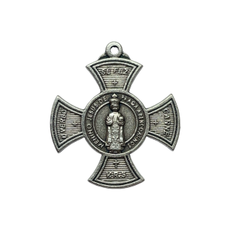 Metallkreuz, Prager Jesulein, keltisches Kreuz, 3 cm, silberfarben