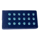 Swarovski-Chatons 4mm, aquamarin, 18 Stk.