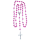 Rosenkranz mit Wachsperlen, fuchsia, gekettelt, sehr preiswert