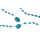Rosenkranz aus Kunststoff, blau, zum Umhängen, Herzstück teilbar
