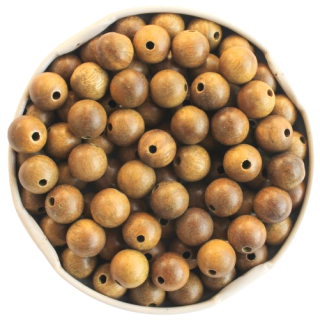 Perlen aus echtem Sandel-Holz, 8 mm, 60 Stück