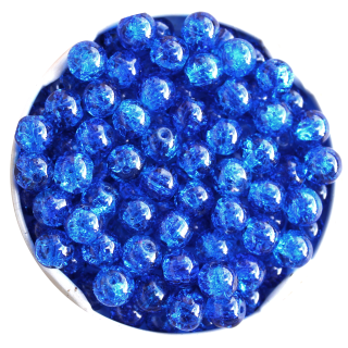 Glasperlen 8 mm, dunkelblau ( 60 Stück )