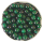 Glasperlen 8 mm, dunkelgrün ( 60 Stück )