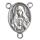 Herzstück "Herz Jesu / Herz Mariens",  silberfarben, 1,7 cm