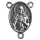 Herzstück "Herz Jesu / Herz Mariens",  silberfarben, 1,7 cm