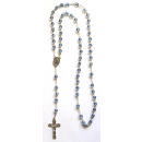 Rosenkranz,Glasperlen, 5 Ges&auml;tze, blau