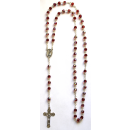 Rosenkranz,Glasperlen, 5 Ges&auml;tze, rot