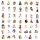 52 Jesus-Sticker, verschiedene Motive, 4-7 cm, Aufkleber