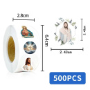 500 Jesus-Sticker, 10 verschiedene Motive, ca. 2,5 cm,...