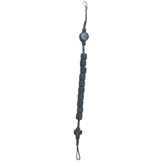 blauer Armband-Rosenkranz aus Holzperlen