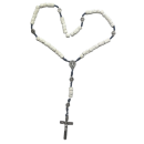 Rosenkranz mit Steinperlen aus Medjugorje, mit Kordel