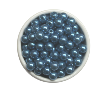 Wachsperlen 6 mm, metallicblau, 300 St&uuml;ck