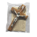 Olivenholzkreuz mit Ring, 7,2 cm