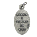 Medaille barmherziger Jesus, 18 mm , silberfarben