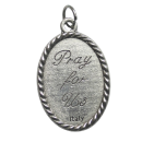 Medaille Heiliger Josef, 3 cm, silberfarben, verzierter Rand