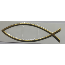 Set 6 x Fisch-Aufkleber, 15 cm x 5 cm, ICHTHYS, gold /...
