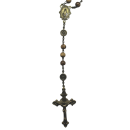 Rosenkranz, 5 Ges&auml;tze, Walnu&szlig;perlen. 52 cm
