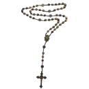 Rosenkranz, 5 Ges&auml;tze, Walnu&szlig;perlen. 52 cm