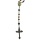 Rosenkranz, 5 Ges&auml;tze, Walnu&szlig;perlen. 52 cm