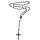Rosenkranz, 5 Ges&auml;tze, Walnu&szlig;perlen. 52 cm