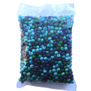 1000 Holzperlen 6 mm, Blau-T&ouml;ne, Bohrung 2,1 mm
