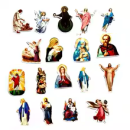 63 Sticker Jesus,Muttergottes, Heilige, verschiedene Motive, 4-7 cm, Aufkleber