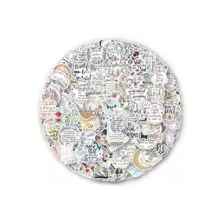 100 Sticker mit Bibelversen, christlichen Spr&uuml;chen, verschiedene Motive, ca. 6 cm, Aufkleber