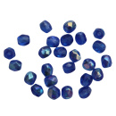 Glasschliffperlen 4 mm, blau (  60 Stück )