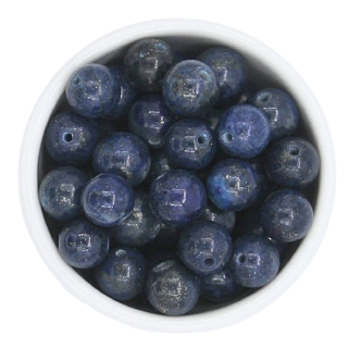 Lapislazuli-Perlen 8 mm, dunkelblau, 60 St&uuml;ck