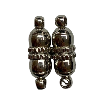 Magnetverschlu&szlig;, 18,5 x 6mm, silberfarben, verziert