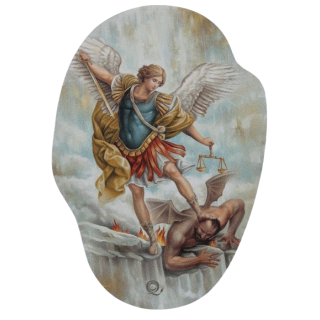 Wandbild Hl. Erzengel Michael, 9 cm, magnetisch
