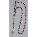 Rosenkranz aus weinroten Glasperlen