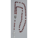Rosenkranz aus weinroten Glasperlen