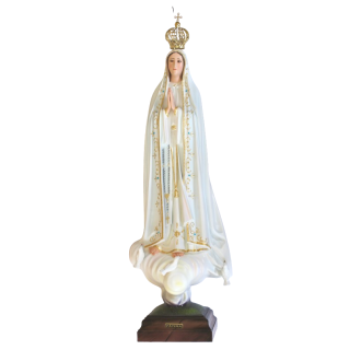 Fatima- Muttergottes mit Glasaugen, 79 cm